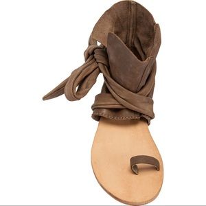 Free People Delaney boot sandal bootie ankle tie